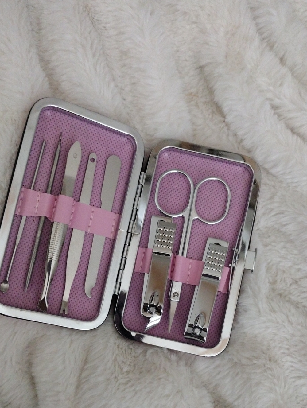 Pink Manicure & Pedicure Grooming Tool Kit